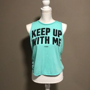 Teal PINK tank top XS